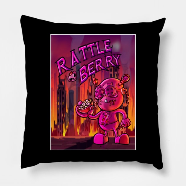 RATTLE BERRY CEREAL Pillow by Biomek