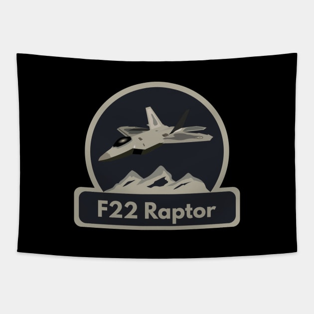 F22 Raptor Jet Fighter Pilot Tapestry by NorseTech