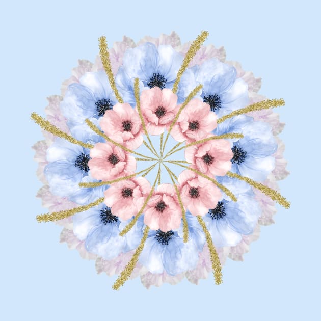 chic flowers mandala by burenkaUA