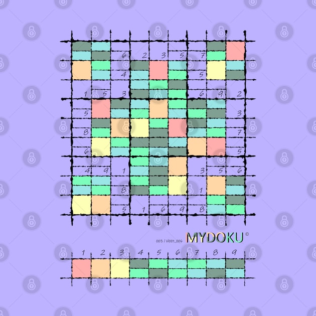 Mydoku_003_H001_006_F: Sudoku, Sudoku coloring, logic, logic puzzle, holiday puzzle, fun, away from screen by Mydoku