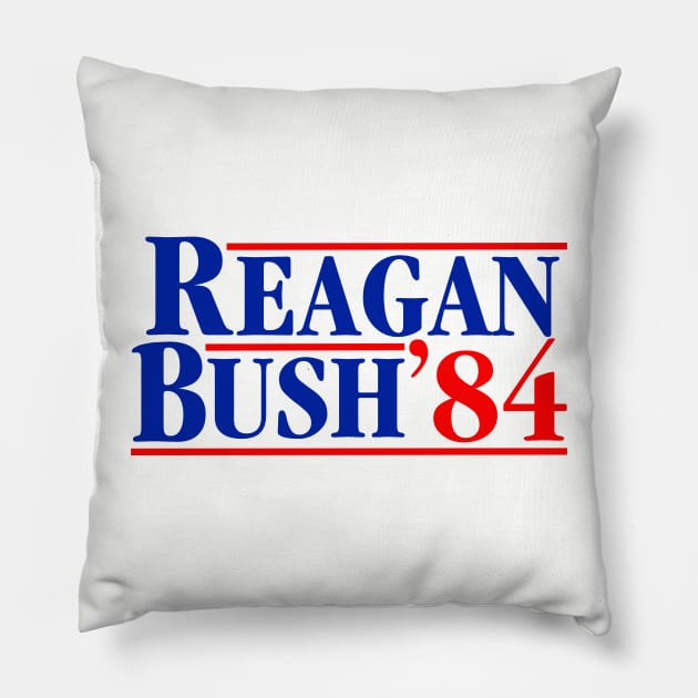 Reagan Bush 84 Pillow by Tainted