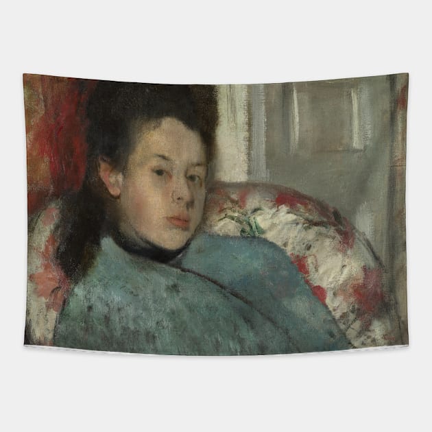 Portrait of Elena Carafa by Edgar Degas Tapestry by Classic Art Stall