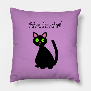 Cute Black Cat Pillow