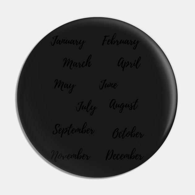 Months - Variety Pack Pin by stickersbyjori