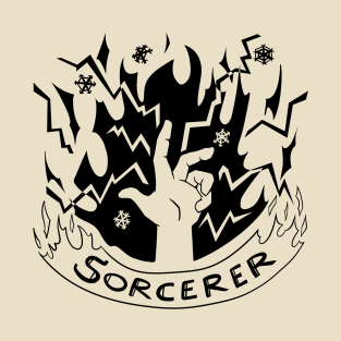Sorcerer Class - Black Design T-Shirt