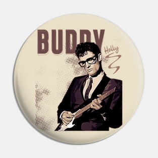 buddy holly // Bron vintage Pin