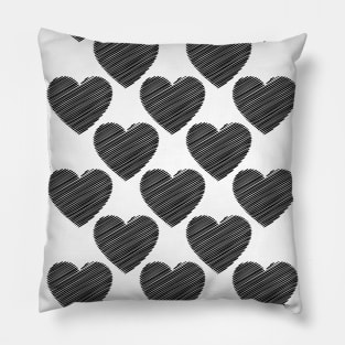 Cute doodle hearts Pillow