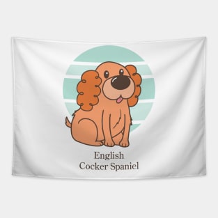 Cute Dogs illustrations - English Cocker Spaniel Tapestry