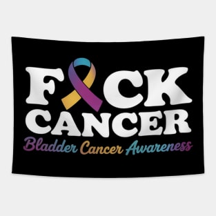 Fuck Cancer Bladder Cancer Awareness Tapestry