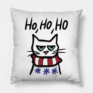 Angry Cat in Christmas Pillow