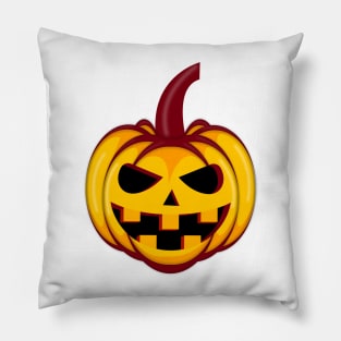 Realistic Halloween pumpkin vector art illustration Pillow