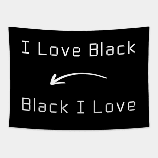 I love Black T-Shirt mug apparel hoodie tote gift sticker pillow art pin Tapestry