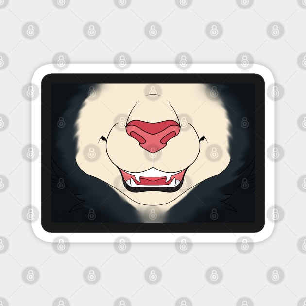 Cream Lion with Dark Mane and Pink Nose Magnet by KeishaMaKainn