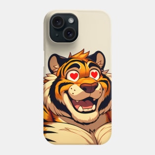 Lovestruck Tiger Cute Anthro Furry Art Phone Case