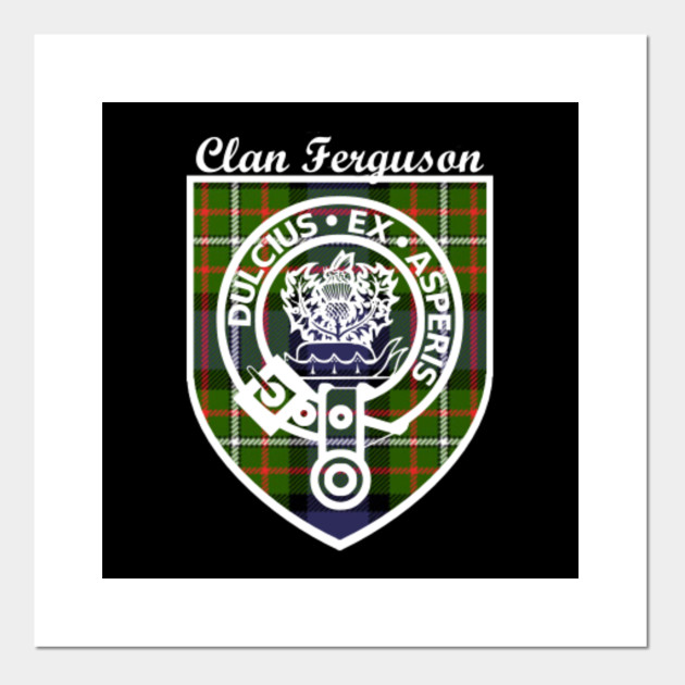 Clan Ferguson surname last name tartan crest badge ...