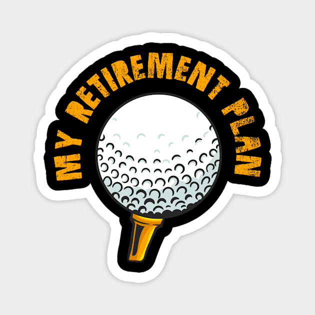 Golfing Golfer Retirement Magnet by KAWAIITEE