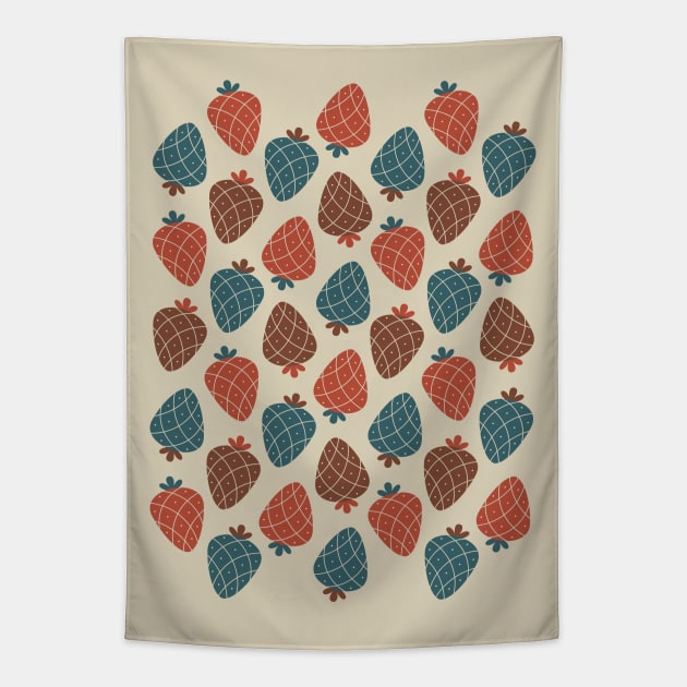 Strawberry pattern Tapestry by lents