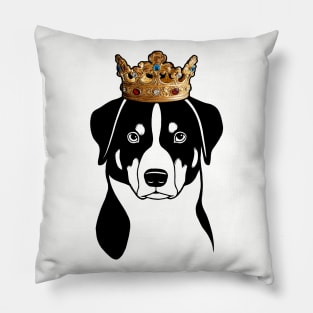 Appenzeller Sennenhund Dog King Queen Wearing Crown Pillow