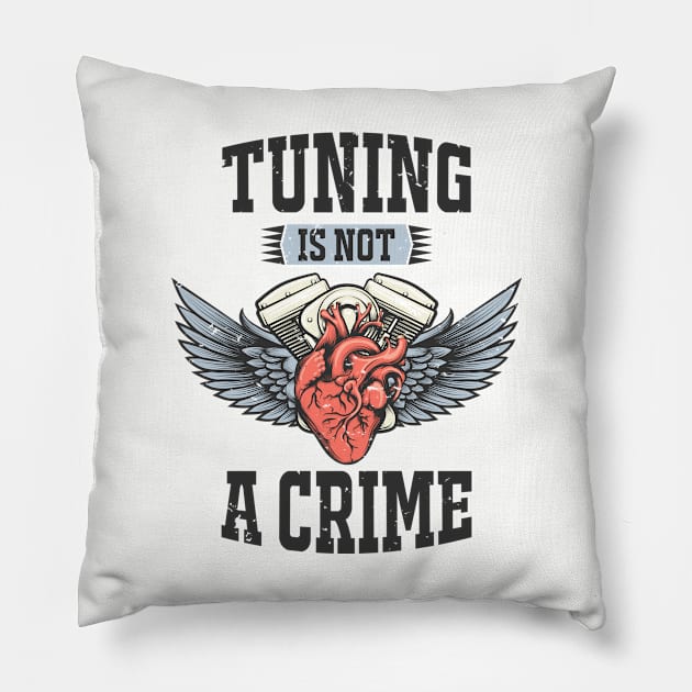 Tuning is not a crime Pillow by TheBlackCatprints