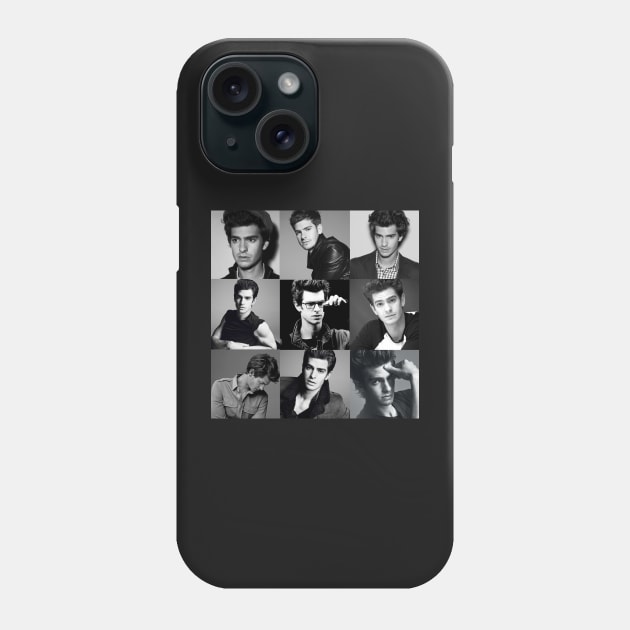 Andrew Garfield Collage Black and White Phone Case by Athira-A