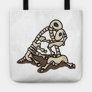 Cute dino love, dinosaur fossils Tote