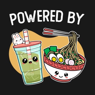 Powered by ramen and boba tea T-Shirt