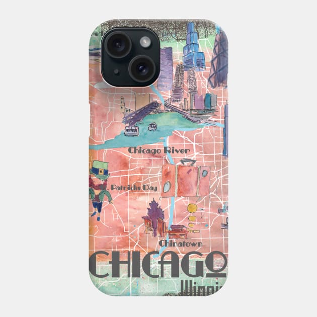 Chicago, Illinois Phone Case by artshop77