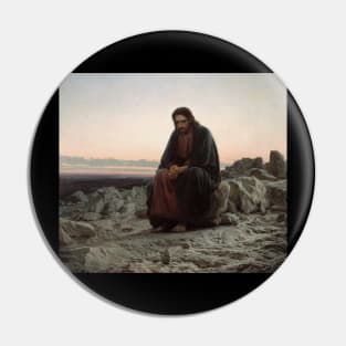 Jesus Christ in the Desert Painting Pin