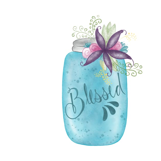 Blessed Mason Jar by FalyourPal