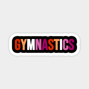 GYMNASTICS (Lesbian flag colors) Magnet