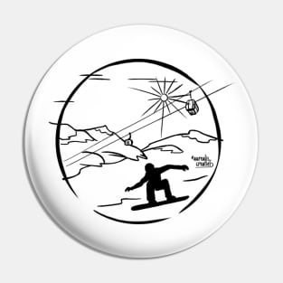 Snowboarding in the Alps Pin