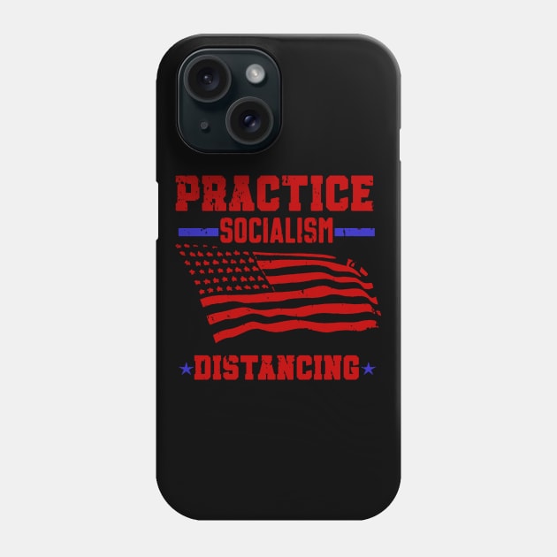 Practice Socialism Distancing Phone Case by irvanelist