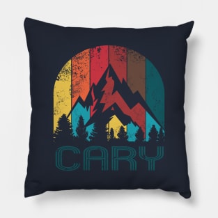 Retro City of Cary T Shirt for Men Women and Kids Pillow