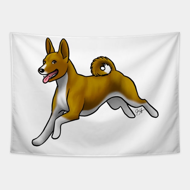 Dog - Basenji - Chestnut Tapestry by Jen's Dogs Custom Gifts and Designs