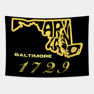 BALTIMORE, MD EST 1729 DESIGN Tapestry