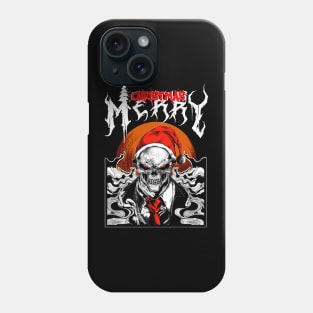 santa skull merry Christmas Phone Case