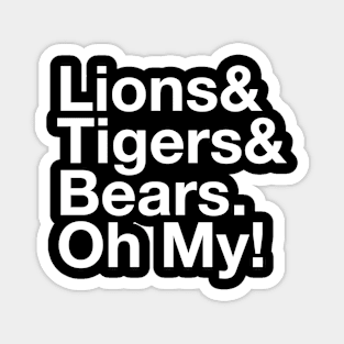 WIZARD OF OZ Lions and Tigers and Bears Oh My! Ampersand Magnet