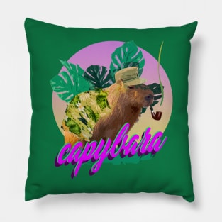 Green Capybara Pillow