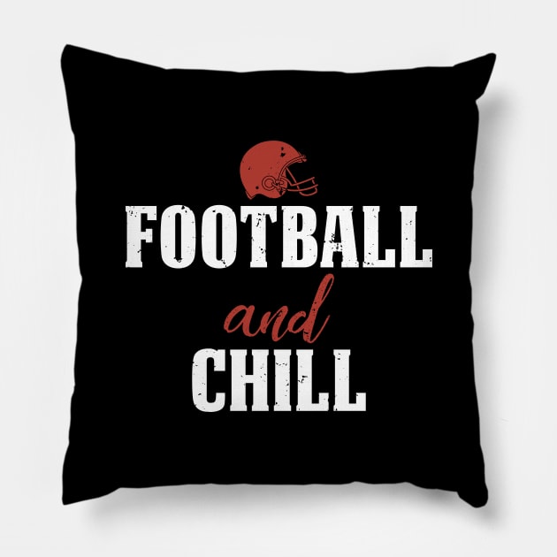 Football And Chill Pillow by SoCoolDesigns