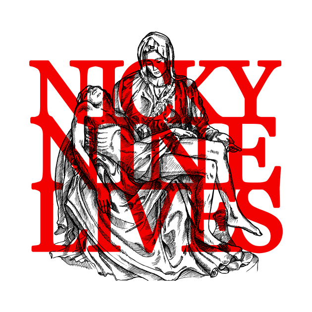 Nicky Nine Lives Pieta Statue by nickbuccelli