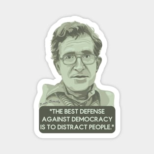 Noam Chomsky Portrait and Quote Magnet