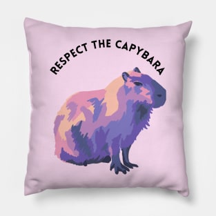 Respect The Capybara Pillow