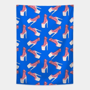 Pole dance pink blue Tapestry