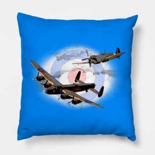 SPITFIRE AND LANCASTER aircraft Pillow