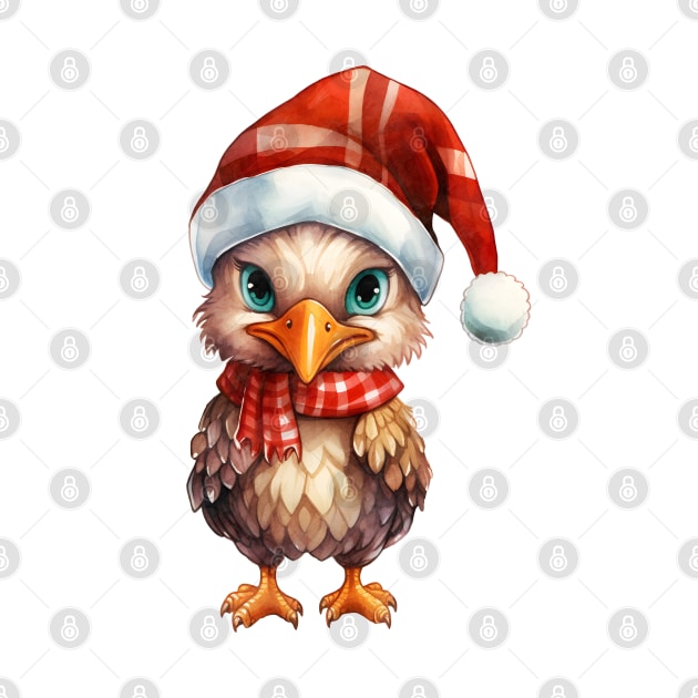 Wild Turkey in Santa Hat by Chromatic Fusion Studio