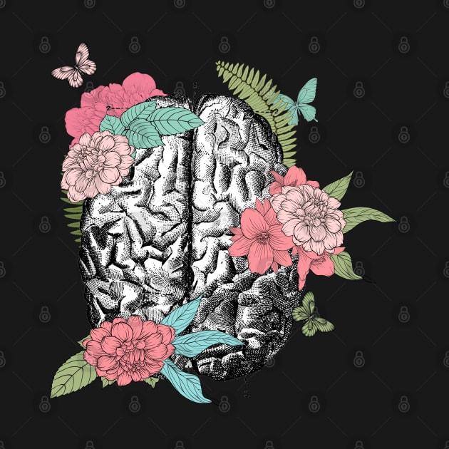 Floral anatomical brain by Dr.Bear