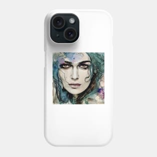 portrait of Keira Knightley Phone Case