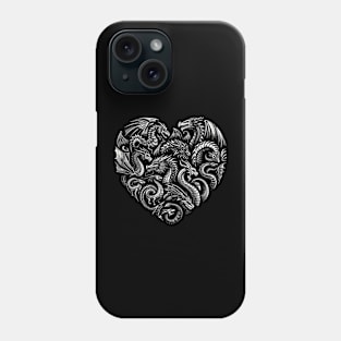 Vintage Dragon Heart Mens Womens Dragon Valentine Phone Case