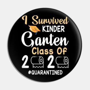 I Survived Kindergarten Class Of 2020 Toilet Paper Quarantined Fighting Coronavirus 2020 Win Pin