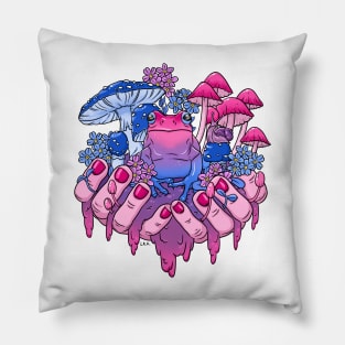 Bisexual Frog Fungi Handful Pillow